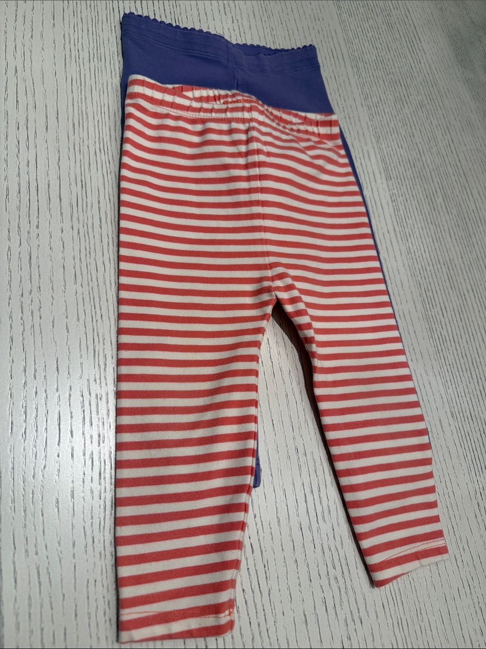 Pair of Purple and Orange Leggings - Hanna Anderson & Tea
